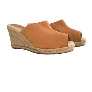 NWT Cole Haan Women's Tan Espadrille Wedge Mule 8.5